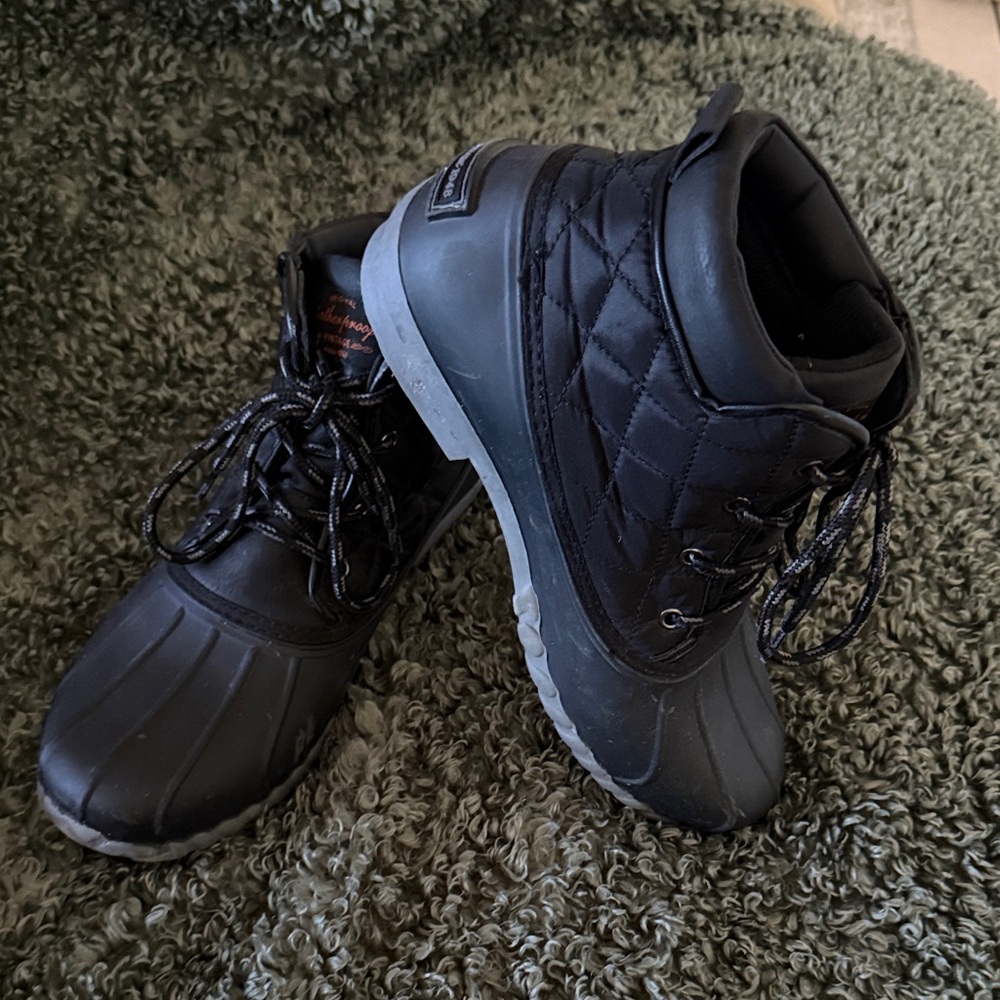Women's - Vintage Weatherproof -Black Quilted Duck Boots- Size 10